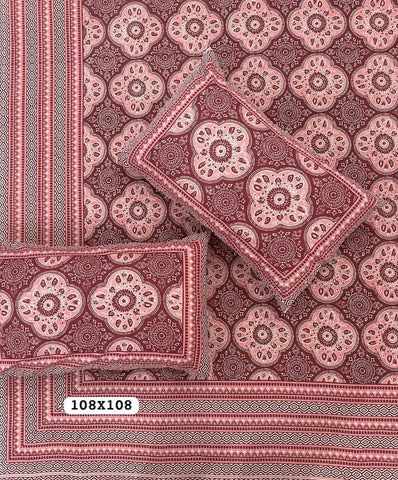 Jaipuri Rajasthani Cotton Bedsheet with Pillow Cover