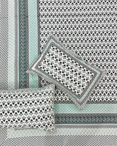 Jaipuri Rajasthani Cotton Bedsheet with Pillow Cover