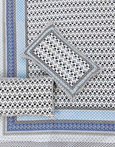 Jaipuri Rajasthani Cotton Bedsheet with Pillow Cover