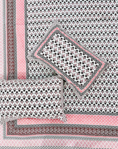Jaipuri Rajasthani Cotton Bedsheet with Pillow Cover