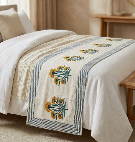 Hand Block Printed Bed Runner
