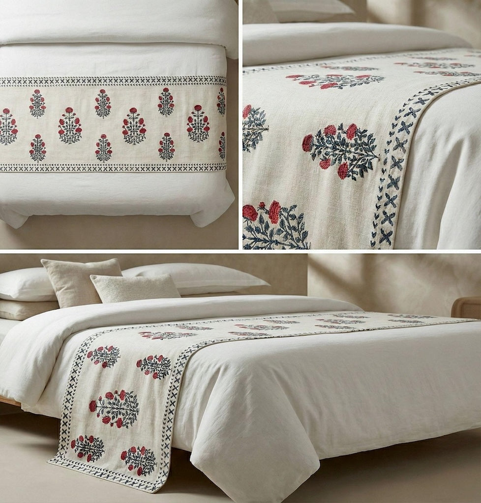 Hand Block Printed Bed Runner