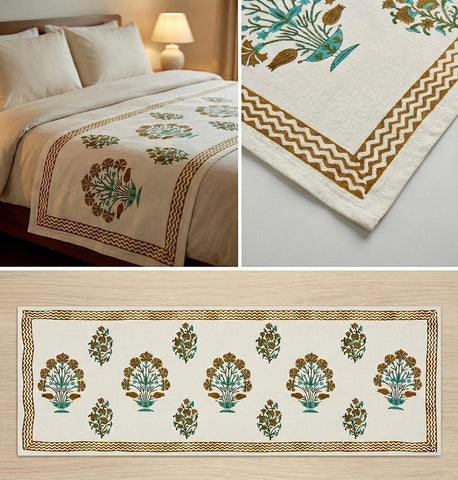Hand Block Printed Bed Runner