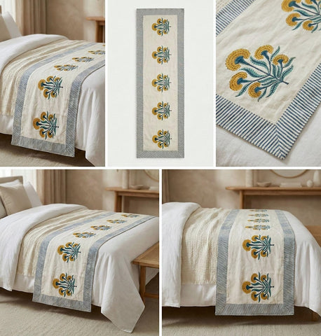 Hand Block Printed Bed Runner