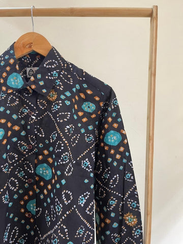 Women Traditional Bandhej Print Cotton Shirt
