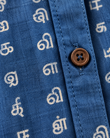 Tamil Alphabet Full Sleeves Classic Shirt for Women