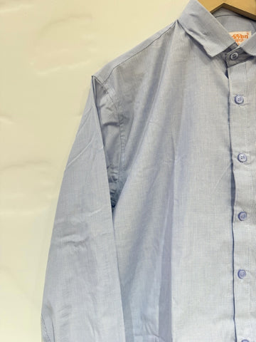 Classic Giza Premium Cotton Shirt for Men - Light Blue