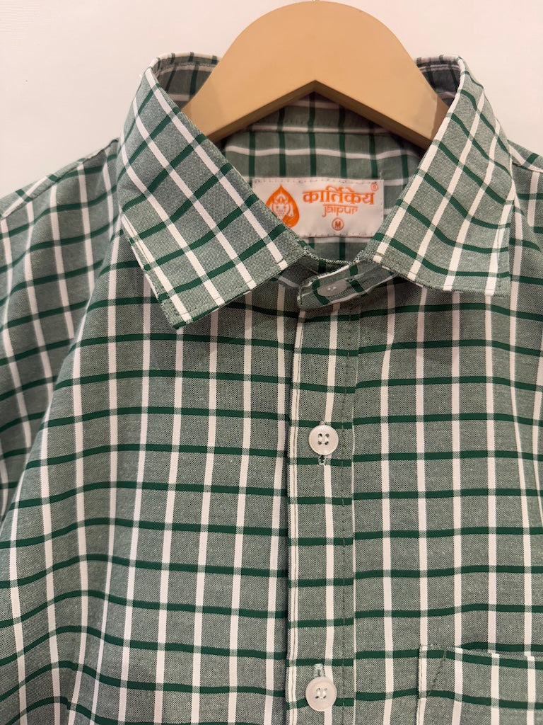 Mens Broad Checks Every Day Wear Premium Cotton Shirt