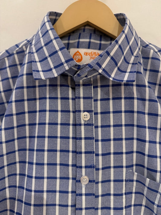 Mens Broad Checks Every Day Wear Premium Cotton Shirt