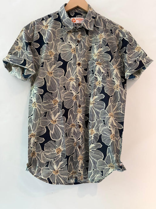 Classic Floral Print Cotton Shirt - GOA VIBE