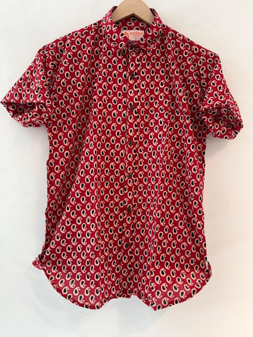Kalamkari Print Sanganeri Cotton Shirt for Men