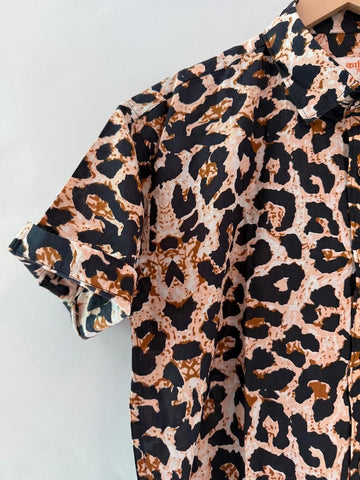 Jungle Printe Vintage Cotton Shirt for Men
