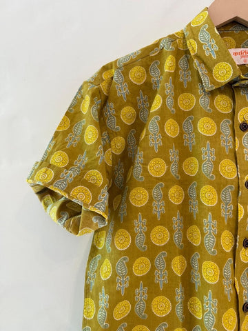Traditional Sanganeri Print Cotton Shirts For Men