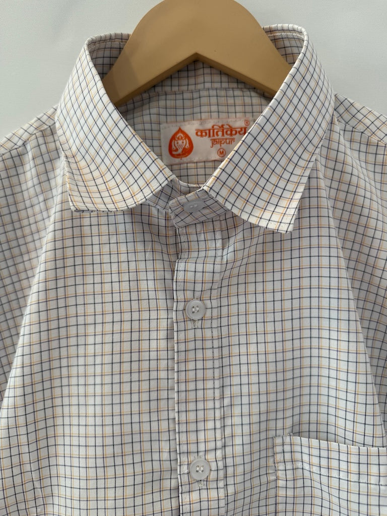Mens Small Checks Every Day Wear Premium Cotton Shirt