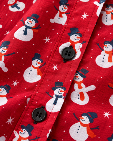 Christmas Print Full Sleeve Cotton Shirt for Womens