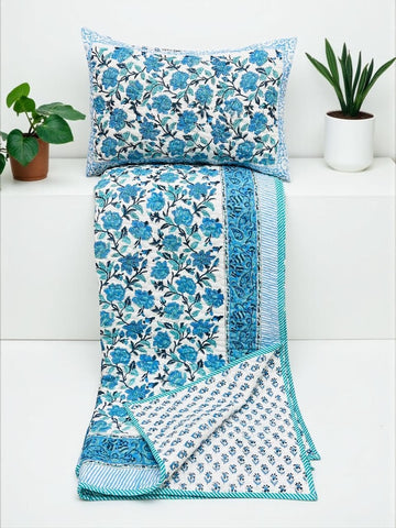 Block Printed Reversible Quilted Comforter