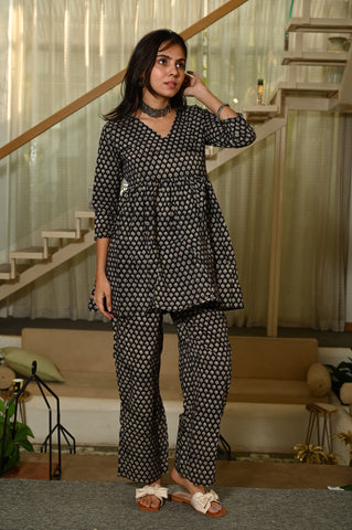 Handblock Pure Cotton Women Coord Set