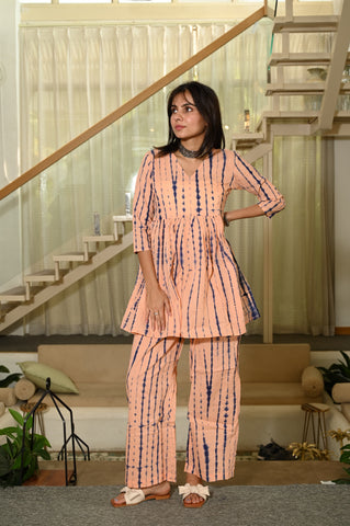 Handblock Pure Cotton Women Coord Set