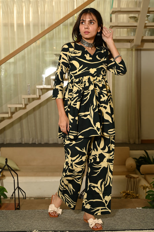 Handblock Pure Cotton Women Coord Set