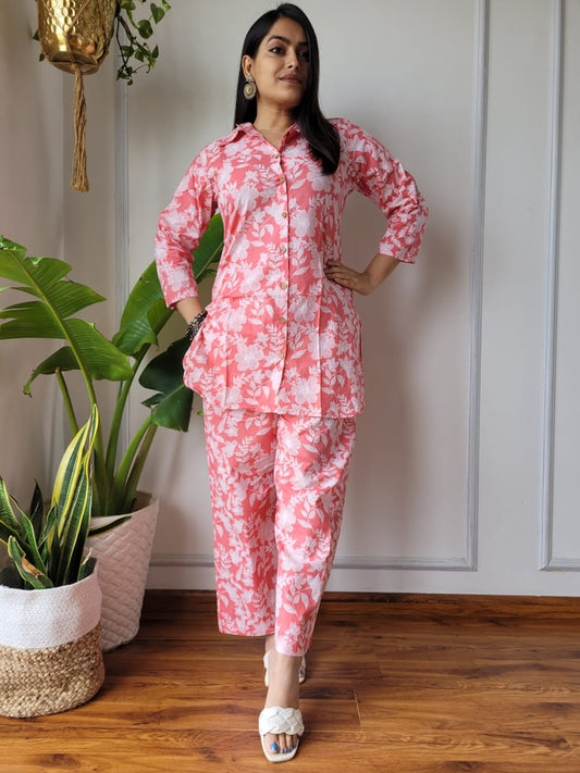Handblock Pure Women Co-ord set