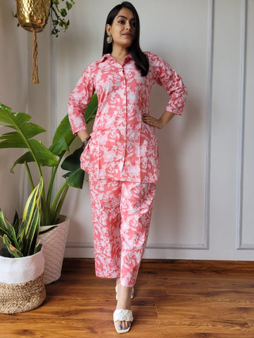 Handblock Pure Women Co-ord set