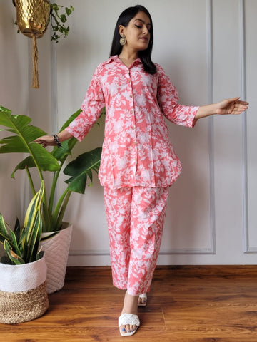 Handblock Pure Women Co-ord set