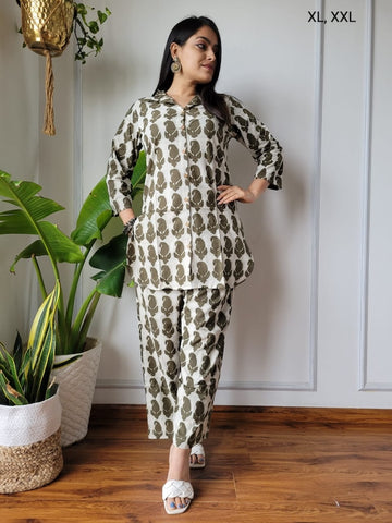 Handblock Pure Women Co-ord set