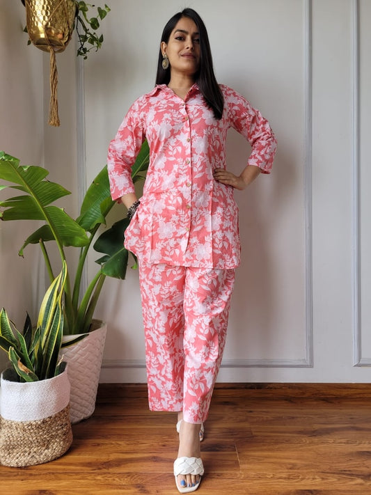 Handblock Pure Women Co-ord set