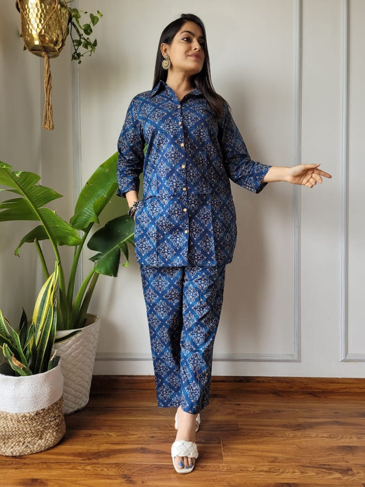 Handblock Pure Women Co-ord set