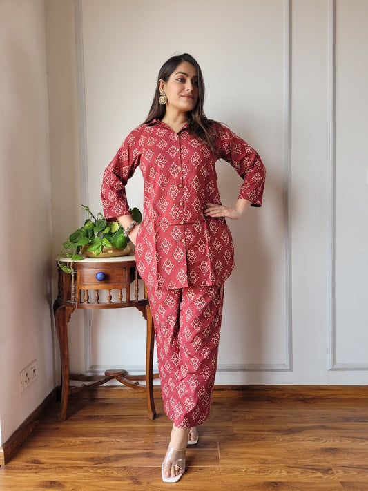 Handblock Pure Women Co-ord set