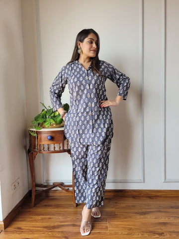 Handblock Pure Women Co-ord set