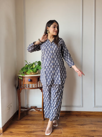Handblock Pure Women Co-ord set