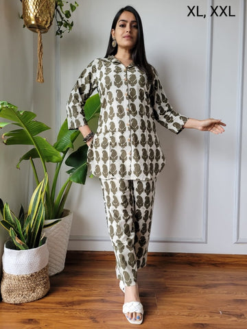 Handblock Pure Women Co-ord set