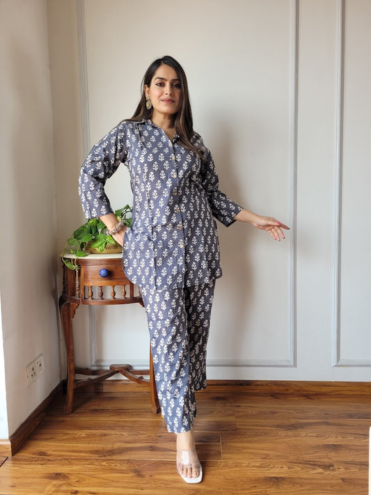 Handblock Pure Women Co-ord set