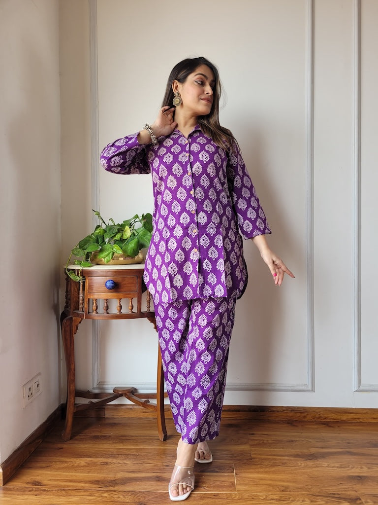 Handblock Pure Women Co-ord set