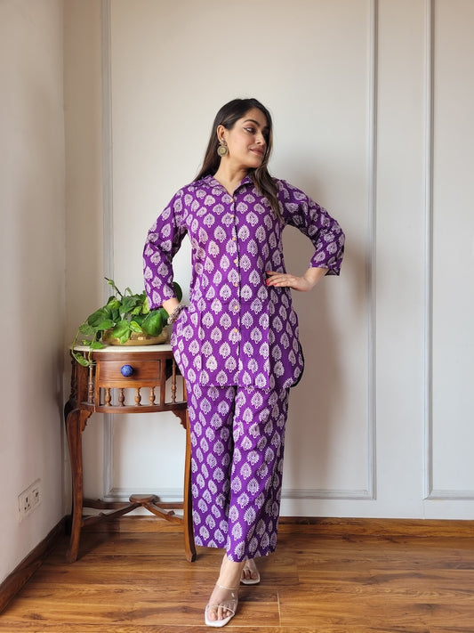 Handblock Pure Women Co-ord set