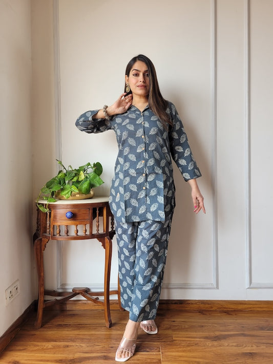 Handblock Pure Women Co-ord set