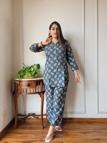 Handblock Pure Women Co-ord set