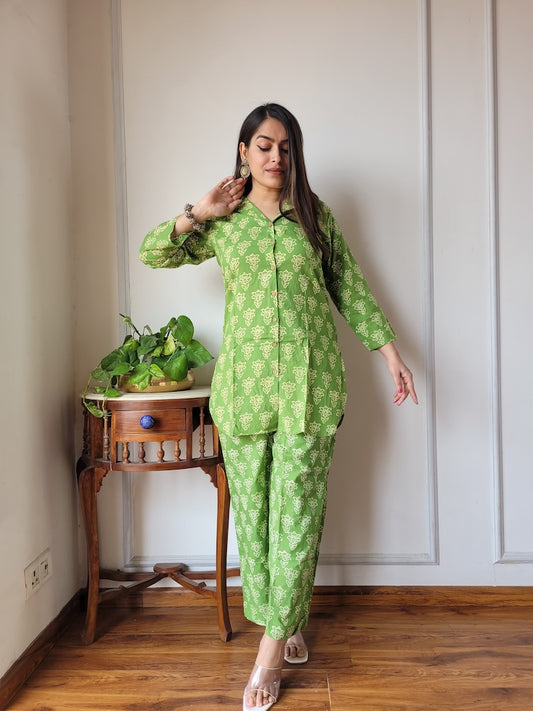Handblock Pure Women Co-ord set