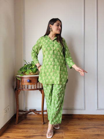 Handblock Pure Women Co-ord set
