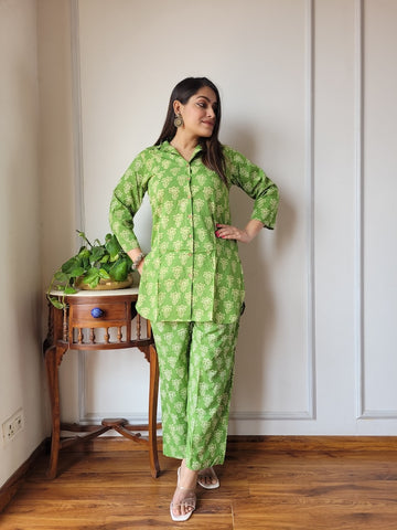 Handblock Pure Women Co-ord set