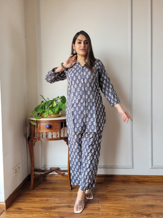 Handblock Pure Women Co-ord set