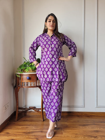 Handblock Pure Women Co-ord set