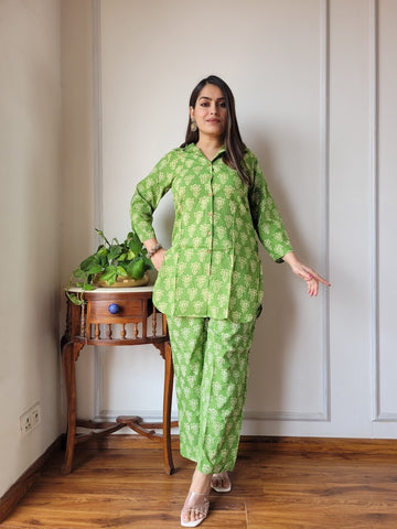 Handblock Pure Women Co-ord set