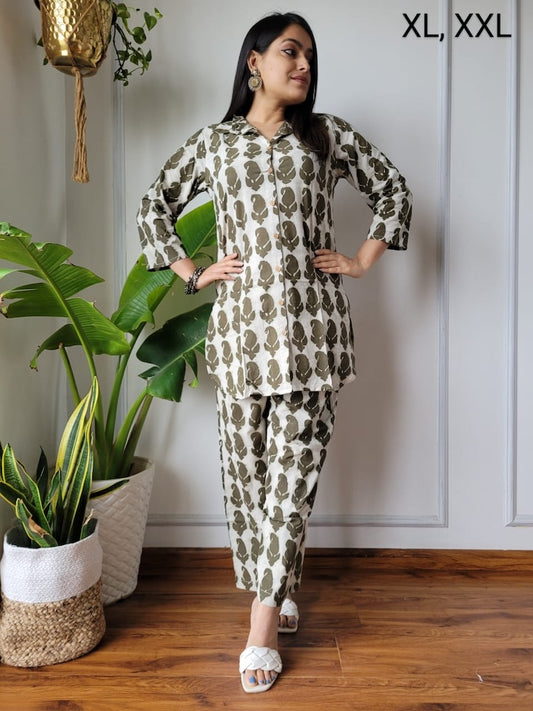 Handblock Pure Women Co-ord set