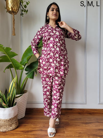 Handblock Pure Women Co-ord set