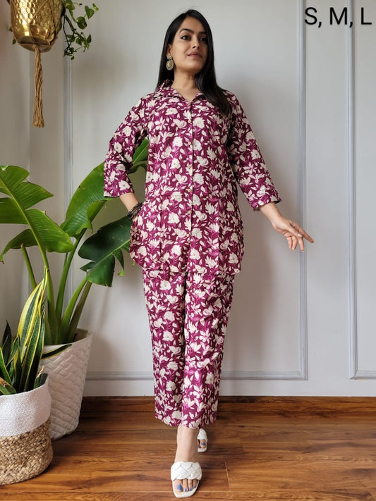 Handblock Pure Women Co-ord set