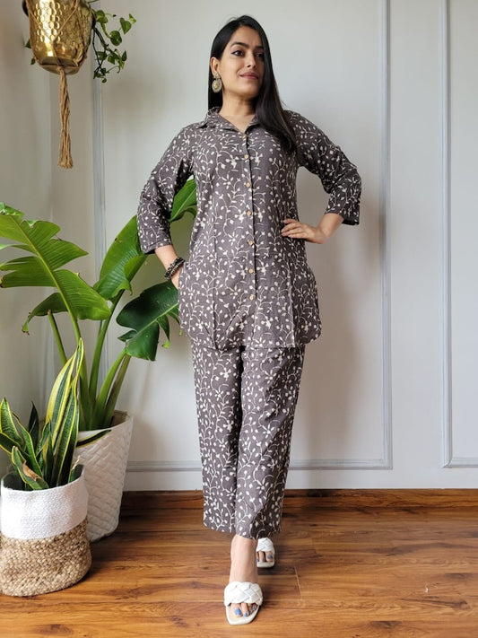 Handblock Pure Women Co-ord set