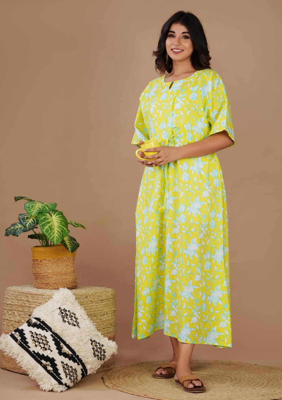 Cotton Printed Women Summer Nighty