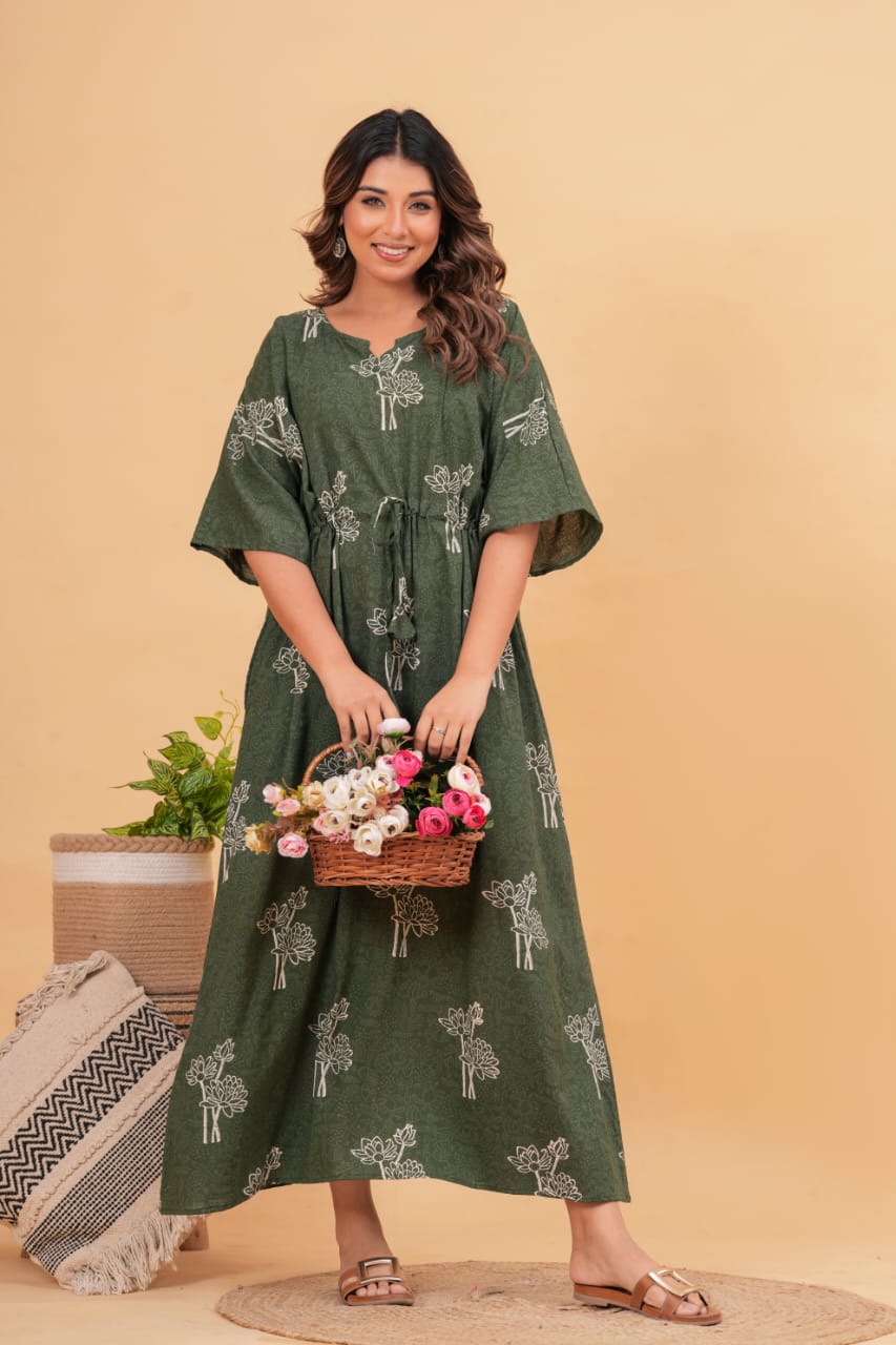 Cotton Printed Women Summer Nighty